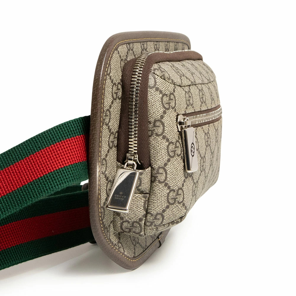 Gucci Body Bum Crossbody Belt Waist Belt Bag Crossbody GG Beige Brown Red - Picture 4 of 10